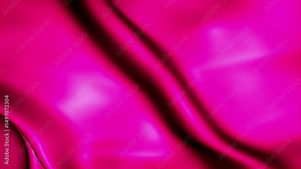 Aufkleber abstract magenta fabric waves gently in a seamless loop animation