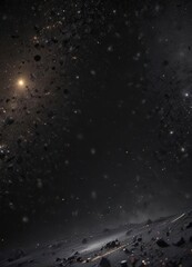 Dark canvas scattered with glittering stars, cosmic dust ,  sparkle,  dark