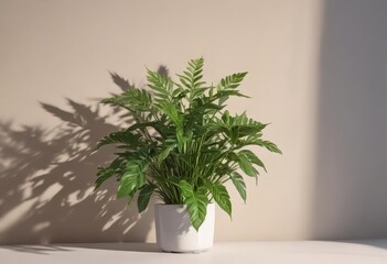 Open magazine with soft plant shadows on a colored background,  photo,  leaves