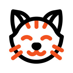 cat line color icon