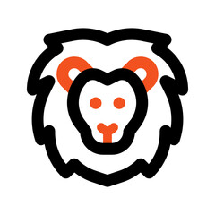 lion line color icon