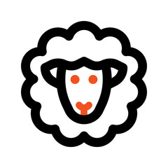 sheep line color icon