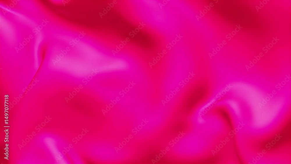 Poster abstract fuchsia fabric motion: smooth waving silk texture background video