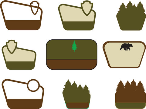 Customizable National Park Sign Eps, Vector File, Silhouette