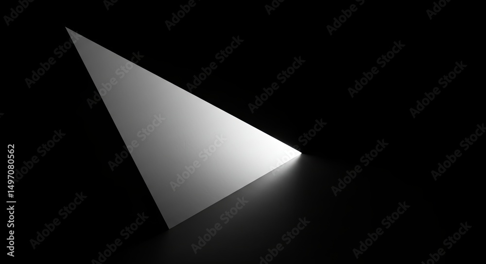 Aufkleber a triangle with a light shining on it