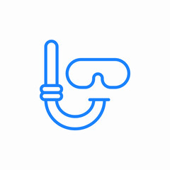 snorkeling mask icon sign vector