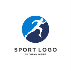 human run logo, perfect for sports logo design