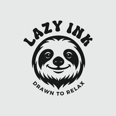 Lazy Sloth Mascot Logo, Animal Vector Illustration  © fitradp