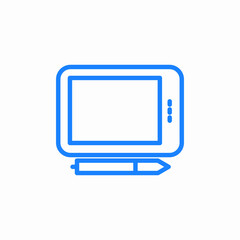 tablet stylus icon sign vector