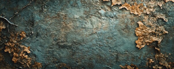 Fototapeta premium Textured surface with leaves and patterns
