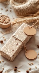 Homemade Cereal Bar with Rustic Setting.