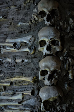 catacumba, calavera, &Eacute;vora, Portugal