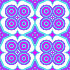Fototapeta premium Seamless abstract pattern, Geometric pattern of circles and stars, abstract pattern