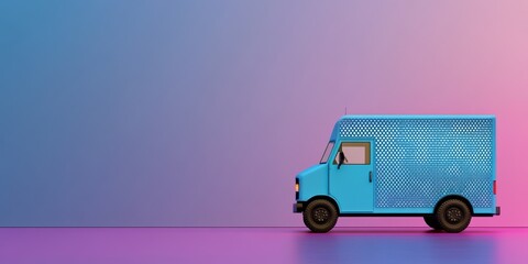 yk-inspired tech ad, tech-savvy food truck ad with yk-inspired futuristic backdrop, metallic gradients, glitch art, holographic textures, and space for bold headlines