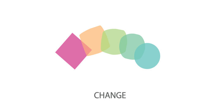 Logo transform, icon change, icon growth, symbol training, evolution; business development; logo education, brand; business coach; evolution sign, personal life coaching