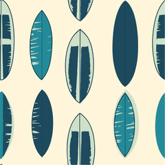  Illustration seamless pattern of Retro surf for poster