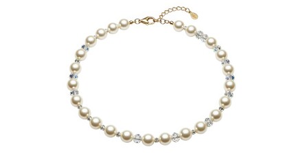 Pearl and crystal necklace