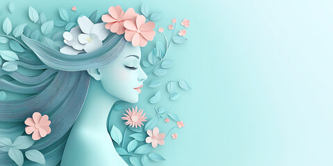 Dreamy Floral Woman Portraits in Pastel Tones &ndash; 3D Illustration Art