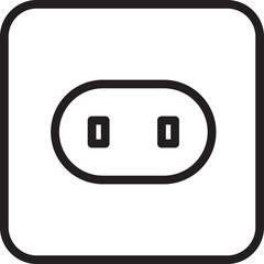 Power plug vector illustration. Electrical outlet icon