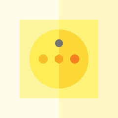 Electrical outlet in flat style. Electrical plug icon