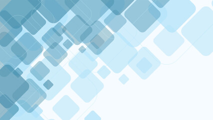 Modern abstract blue square background featuring layered translucent shapes and soft gradients ideal for web design presentations or digital graphics