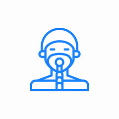 intubation hospital patient icon sign vector