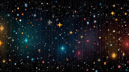 Obraz premium Colorful Galaxy Stars Night Sky Background.