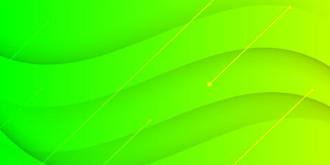green abstract background with dynamic wave pattern