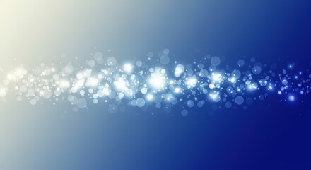 輝く青い光の抽象的な背景 | 幻想的なぼかし効果とキラキラした光の装飾 - デジタルアートとグラフィックデザインの素材