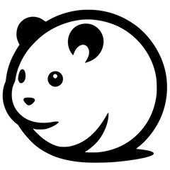 Silhouette of a baby guinea pig