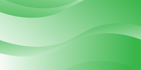 Abstract business banner background with green modern curve. Vector illustration eps10