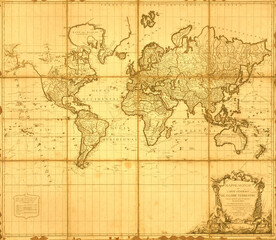 vintage map of the world