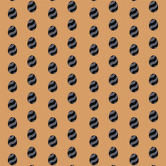 seamless pattern with dots, Seamless Egg Pattern on Brown Background