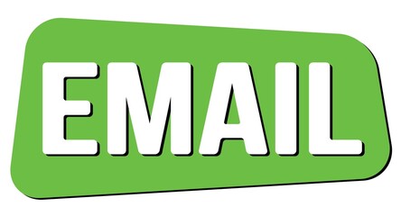 EMAIL text on green trapeze stamp sign.