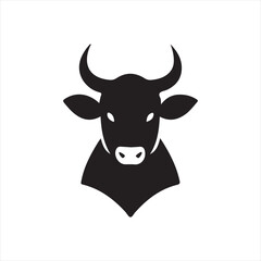 cow vector silhouette clip art logo design illustration. livestock collection.