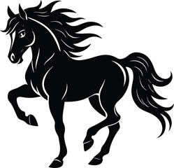 horse silhouette vector
