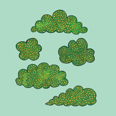 Adobe Illustrator Artwork Design a set of hand drawn vector illustrations of bushes