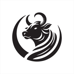 cow vector silhouette clip art logo design illustration. livestock collection.