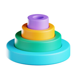 Circle Infographic Chart 3D Icon