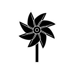 creative details Outline silhouette pinwheel Windmill Icon vector illustration 