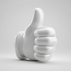 Thumbs Up Icon: A sleek, glossy, and highly detailed 3D-rendered thumbs up icon.