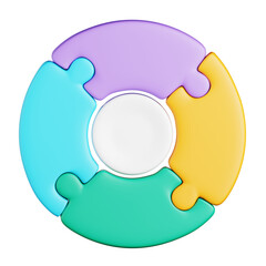 Circle Infographic Chart 3D Icon