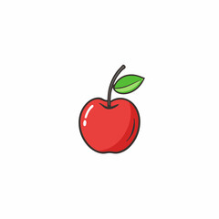 red apple vector illustration