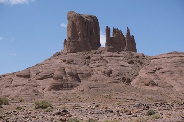 Amazing mountain landscapes of Jebel Saghro with volcanic rocks eroded by wind and time. Atlas, Anti Atlas, Morocco © Iwona