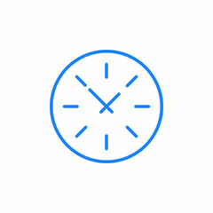 five to one clock icon sign vector