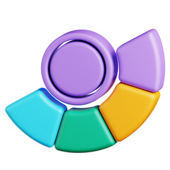 Circle Infographic Chart 3D Icon
