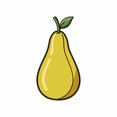 pear isolated on white background