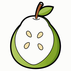 green apple with a worm