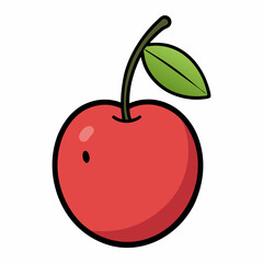 red apple vector illustration