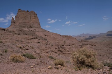 Amazing mountain landscapes of Jebel Saghro with volcanic rocks eroded by wind and time. Atlas, Anti Atlas, Morocco © Iwona